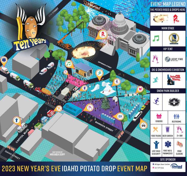 Idaho Potato Drop | Event Map | Boise, ID | New Years Eve