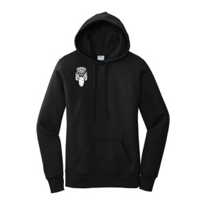 Women black pull-over hoodie